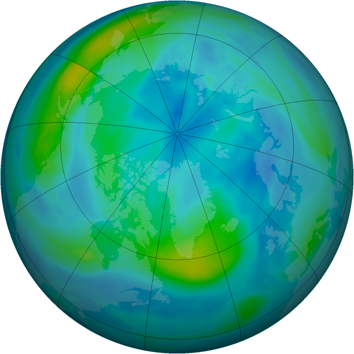Arctic ozone map for 06 October 2005